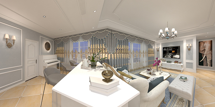 翊呈装饰郑学申-小美式-装修设计方案