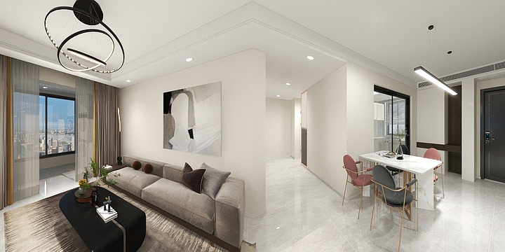 当然是小周呀-现代简约和风印月-装修设计方案