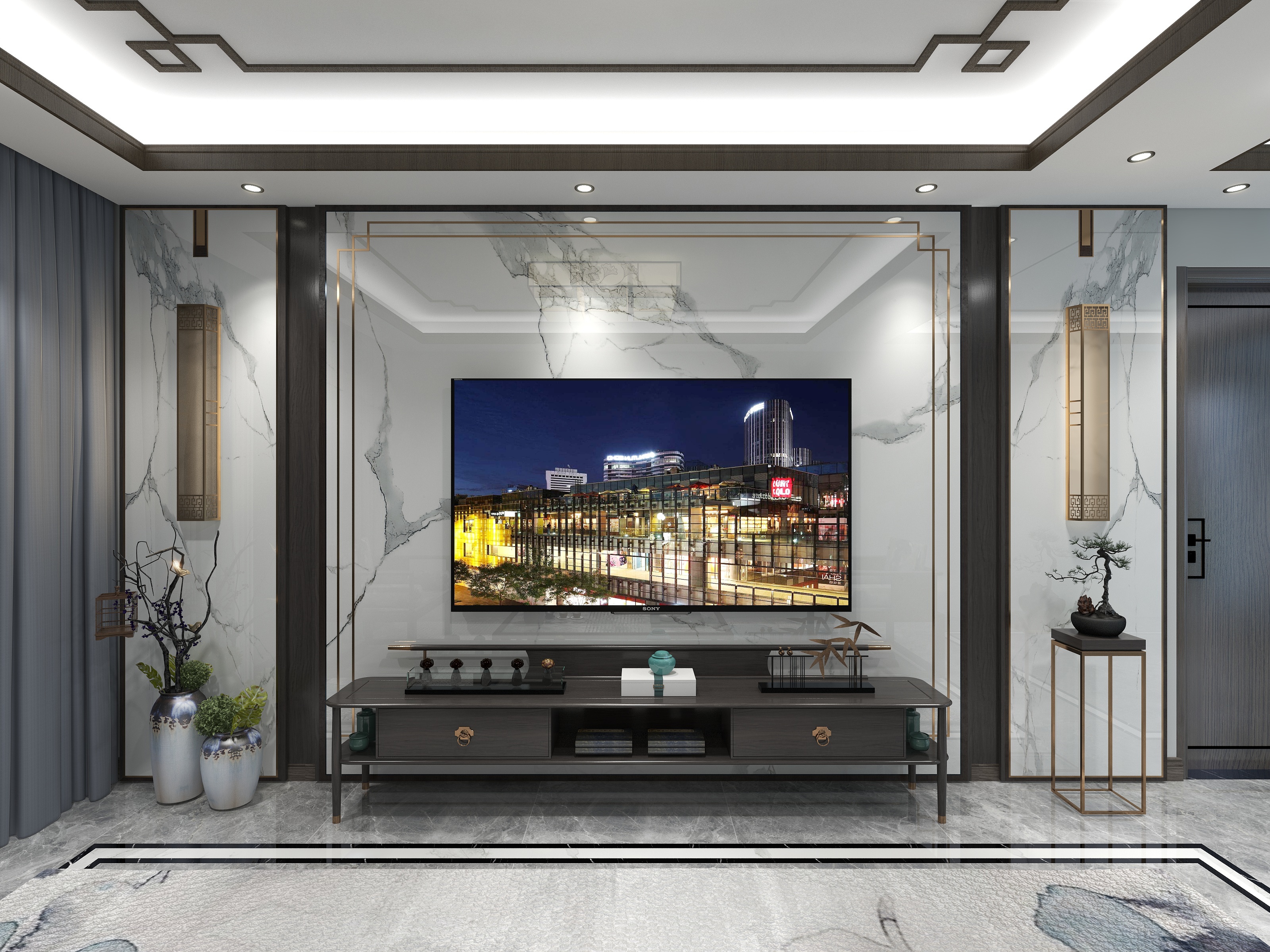 设计赵虎-枫林源筑119平方米新中式装修效果图