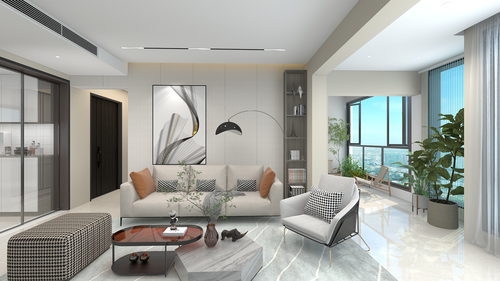 设计师朱文娇-华西城137平现代简约-装修设计方案