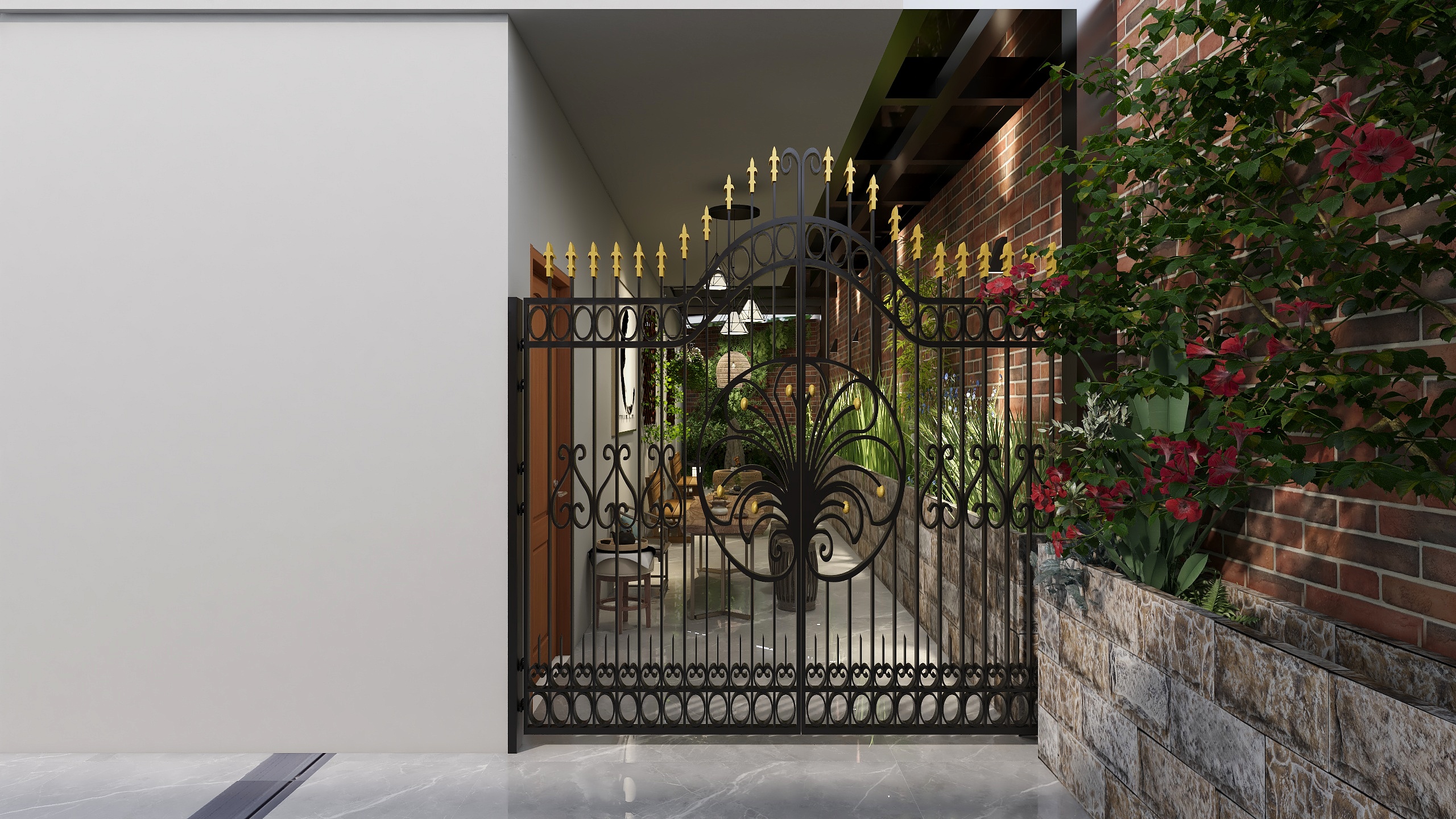 三色木全屋定制阿凤-铁硼茶室-装修设计方案