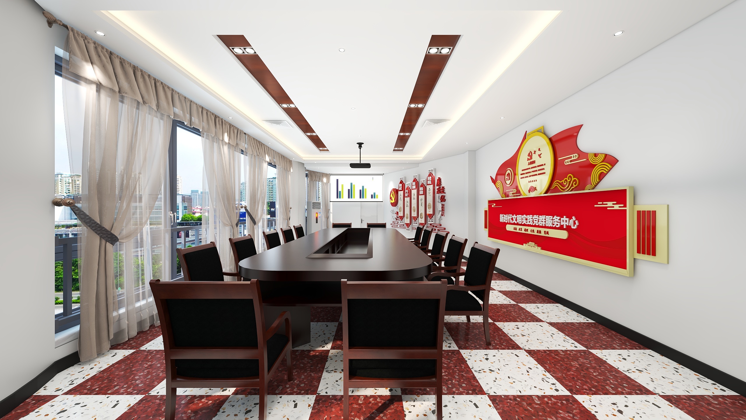 品居佳装饰设计有限公司-邵阳市民政局5楼小会议室方案设计-装修设计方案