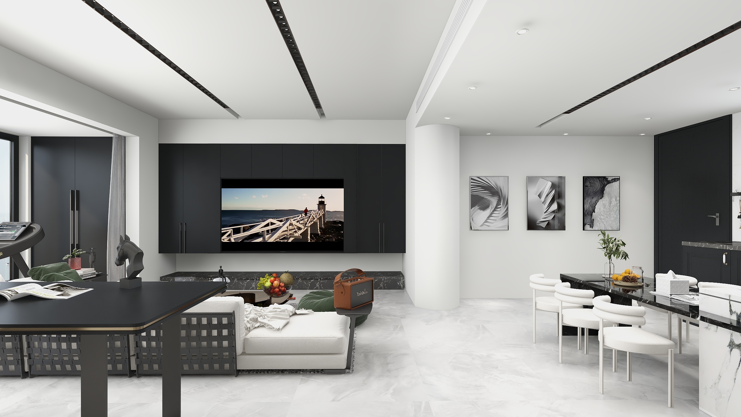 158****0845kdNS-7米宽厅 160平极简风装修效果图