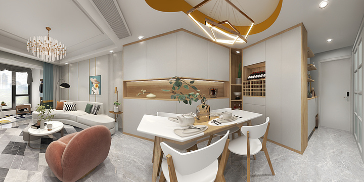 斌诚设计-德信海德公园83.00㎡A2’3室2厅1卫1厨-装修设计方案