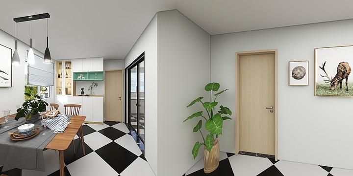 提袖拭泪一笑相视-瑞和园89.50㎡B户型3室2厅1卫-装修设计方案