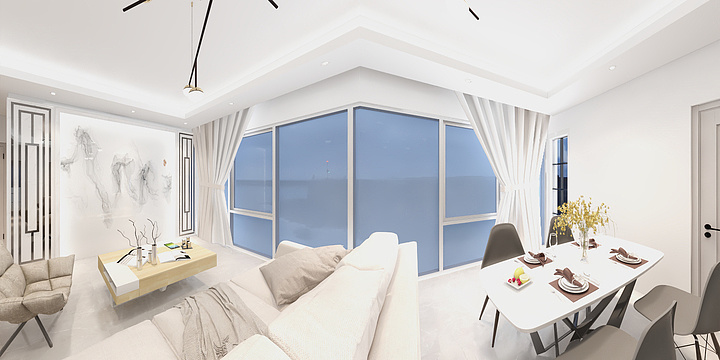 龙军Ayrn-瑞和园89.50㎡B户型3室2厅1卫-装修设计方案