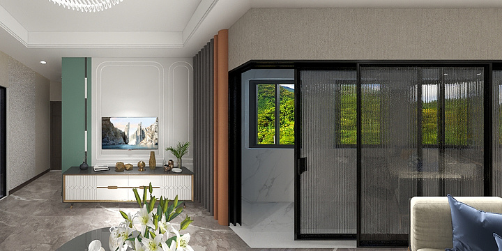 徽派原创设计-瑞和园89.50㎡B户型3室2厅1卫-装修设计方案