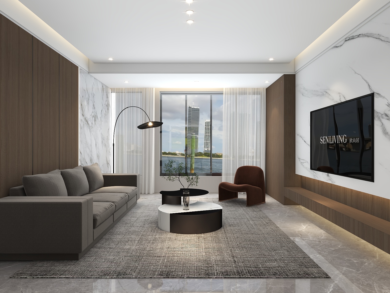 吴爽-轻奢风格设计案例装修效果图