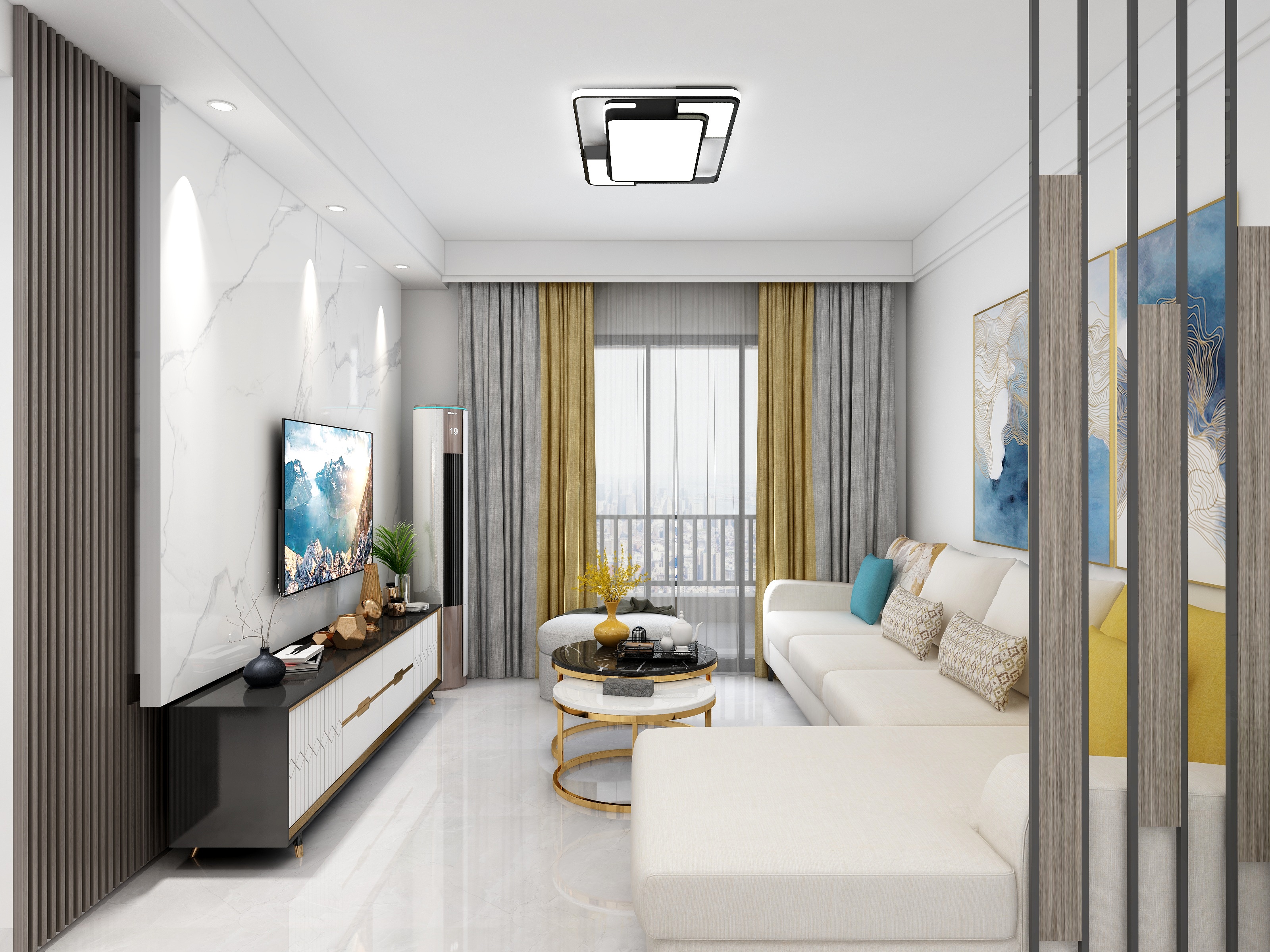 百利源装饰-东璟华府-简约现代装修效果图