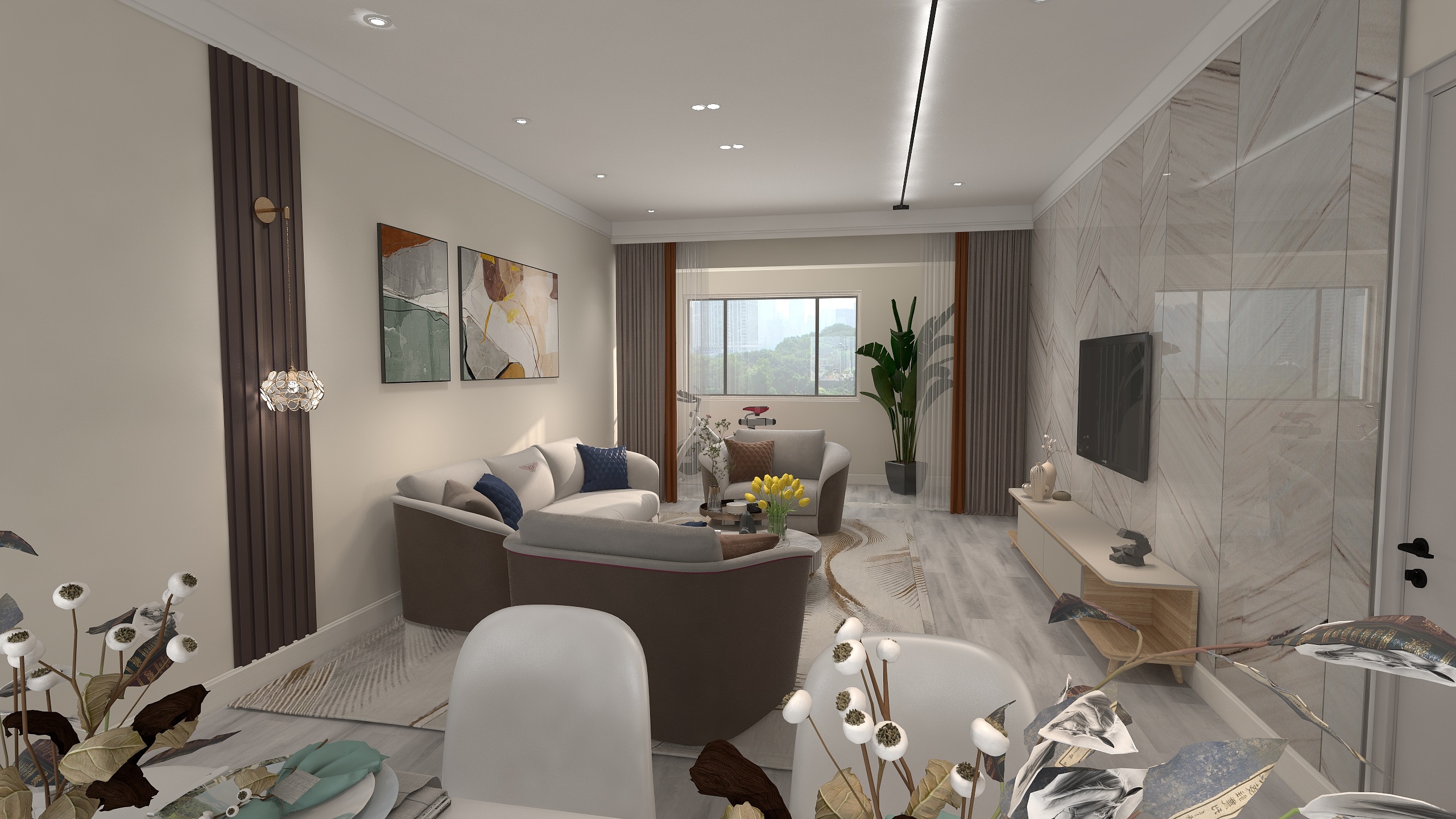 薛焱一-117平方户型改造现代风格-装修设计方案