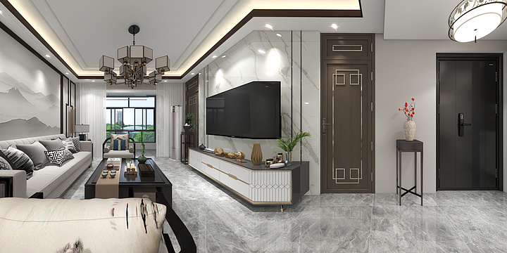 陈胡静-荣盛华府新中式-装修设计方案