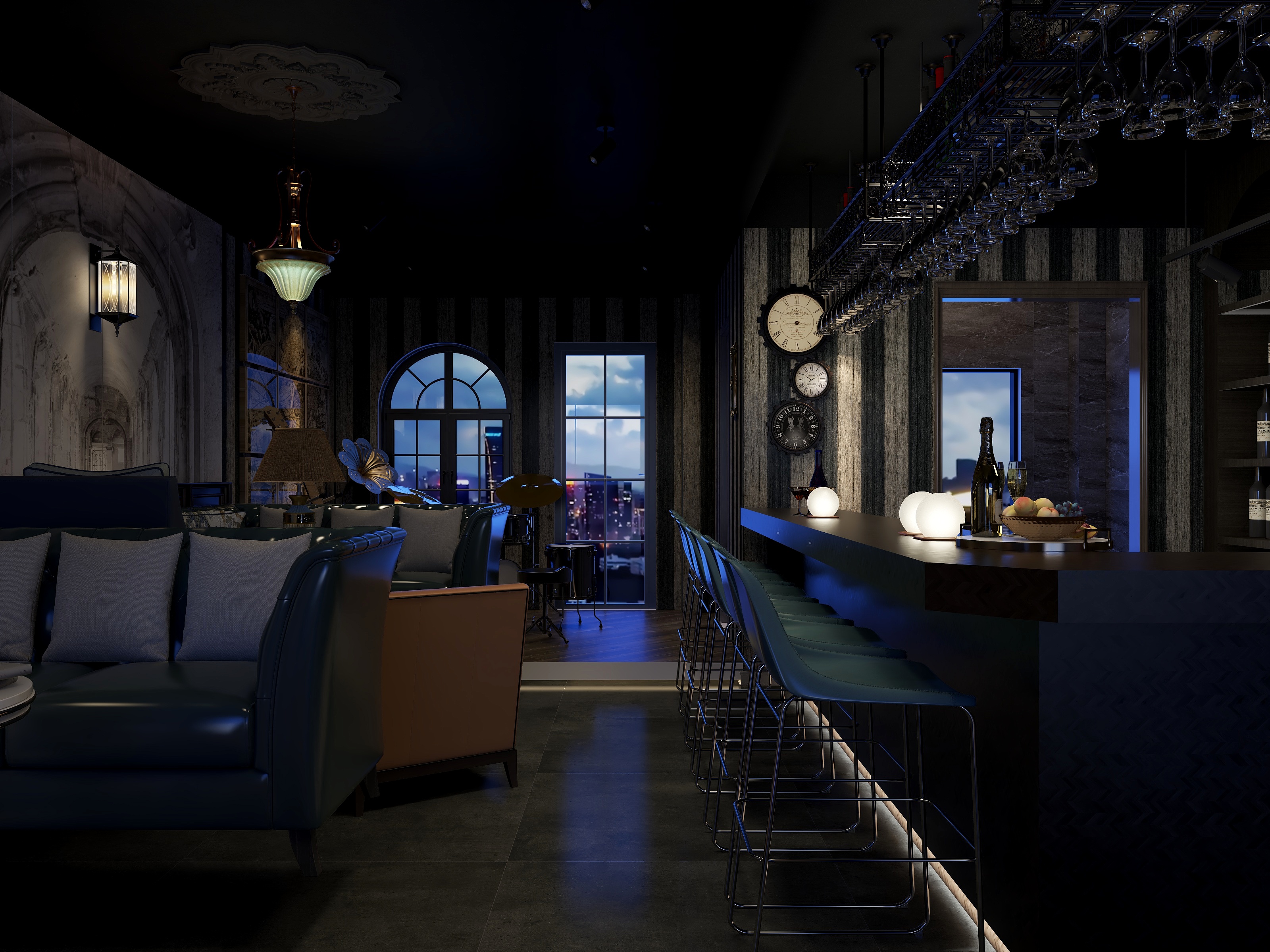 喜娜-1125英伦风酒吧-装修设计方案