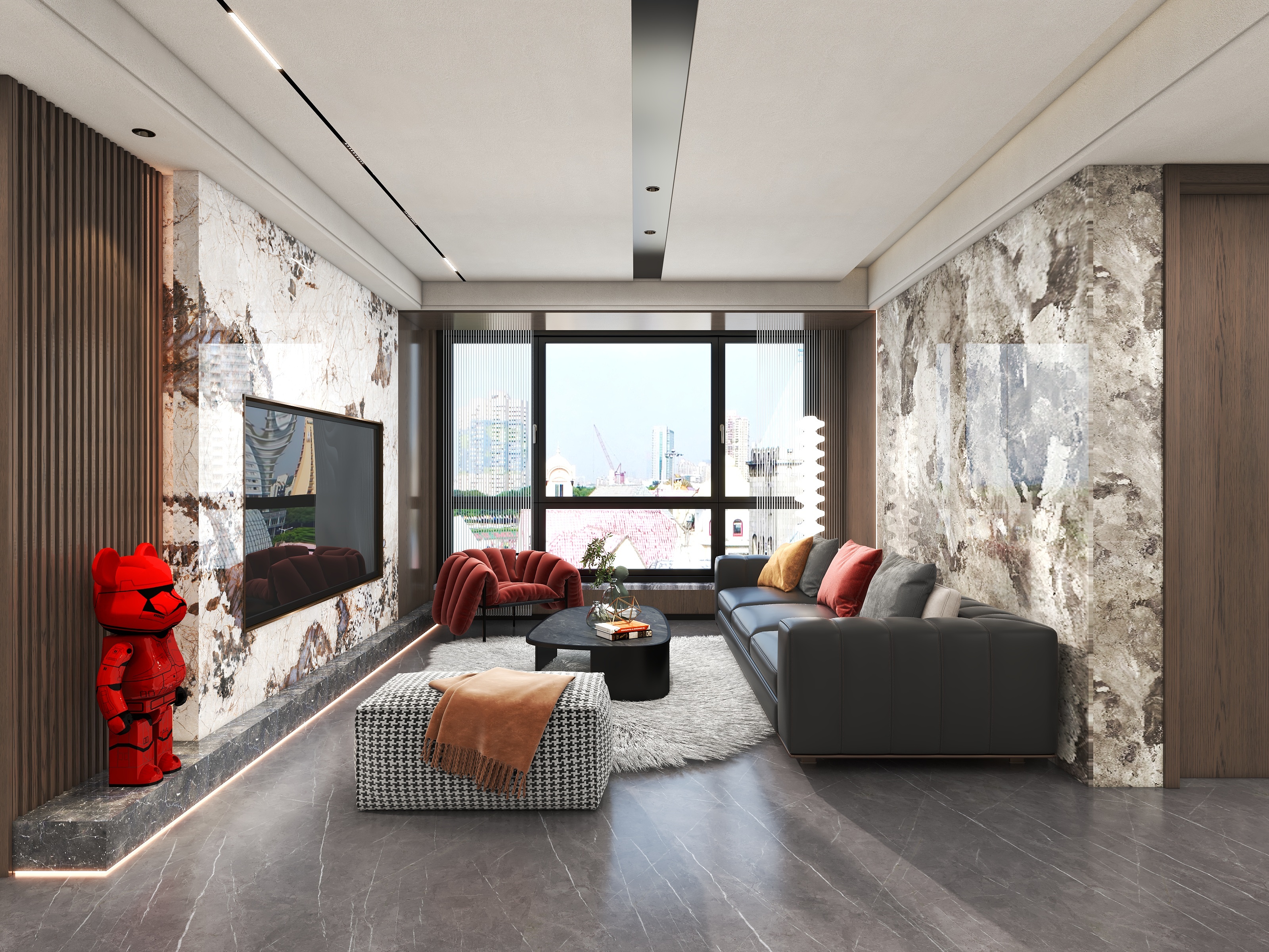 至简名设一钱春-【裹着心的光】140平现代轻奢三居室【春】装修效果图