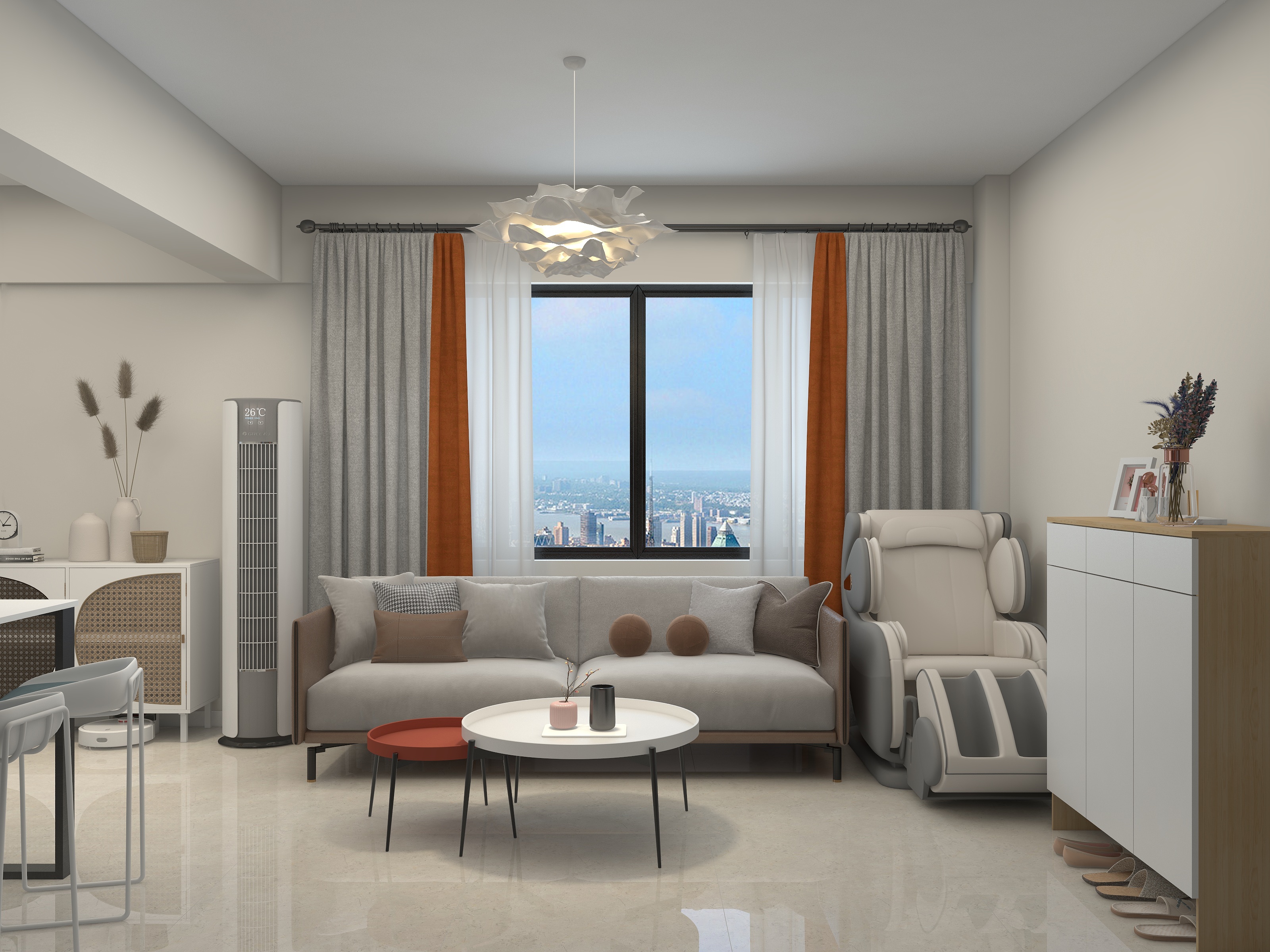 夏蒙-75平方现代二居-装修设计方案