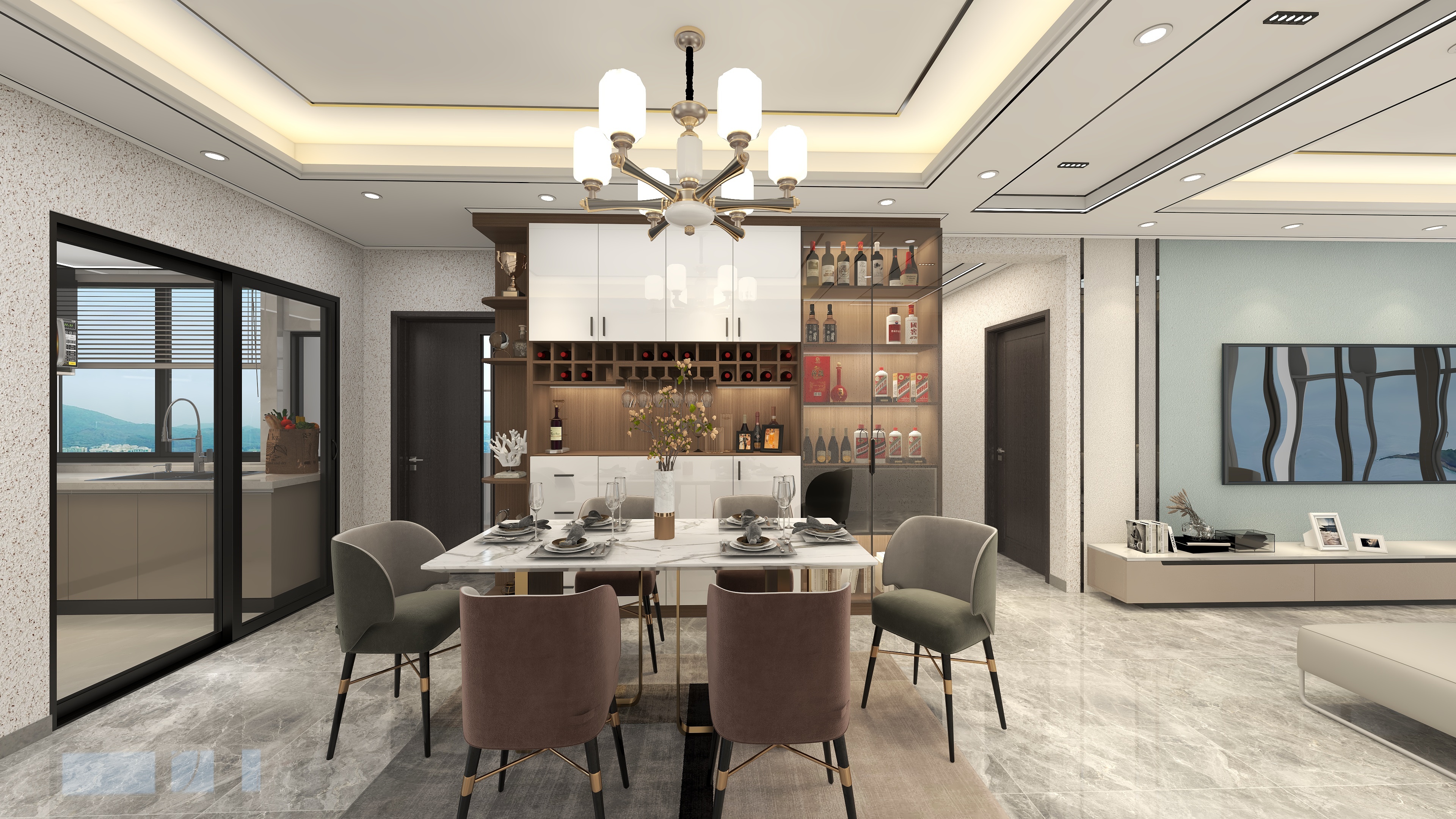 千纸鹤002-湖景公馆140m²现代简约-装修设计方案