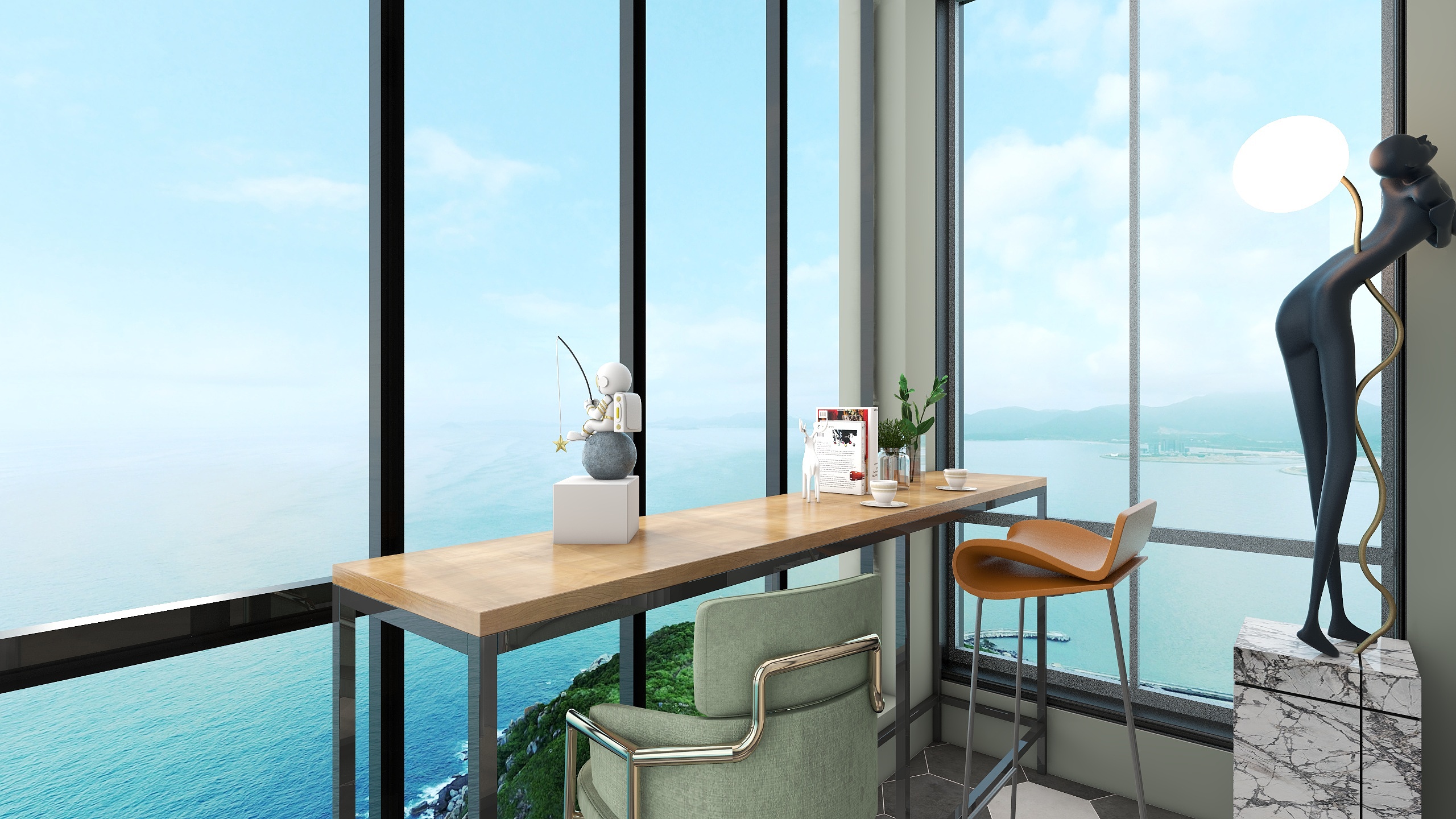 于海淼-浅灰系自然简约风一居室-装修设计方案