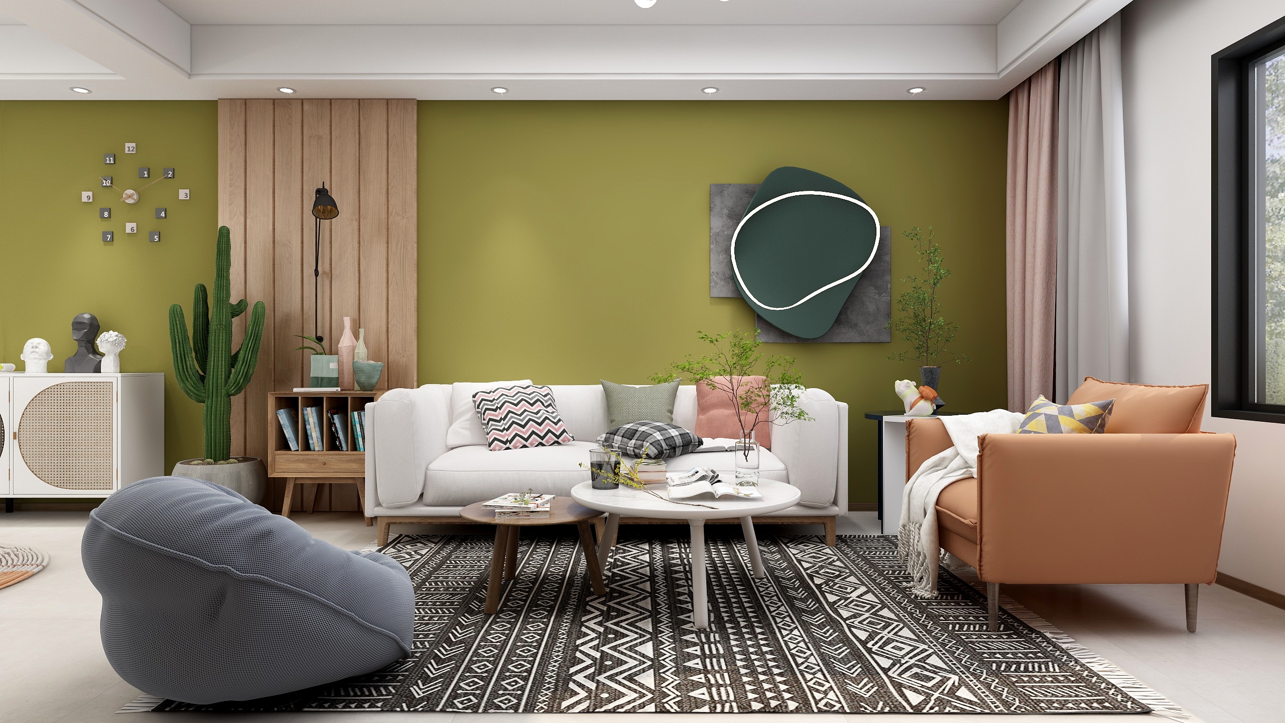 张鹏DESIGN-【知悦】——120平现代北欧原木风-装修设计方案