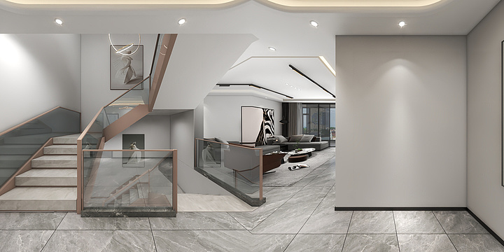 设计师杜要要-别墅二楼-装修设计方案