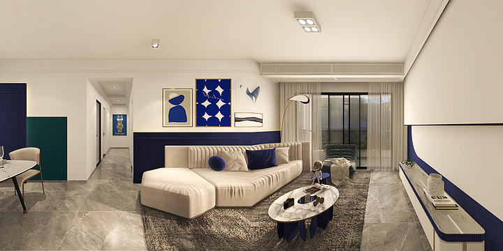 超级的欧-现代-克莱因蓝-装修设计方案