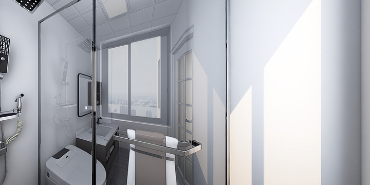 鸿鹏装饰公司-德信海德公园83.00㎡A2’3室2厅1卫1厨-装修设计方案