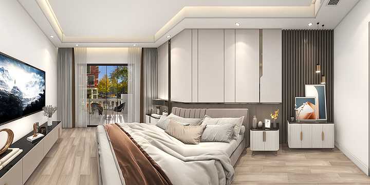 装饰设计鲁悦-住建局客户卧室.dwg-副本3-装修设计方案