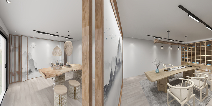 清清墨墨-茶室-装修设计方案