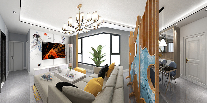 莫名丶设计-瑞和园89.50㎡B户型3室2厅1卫-装修设计方案