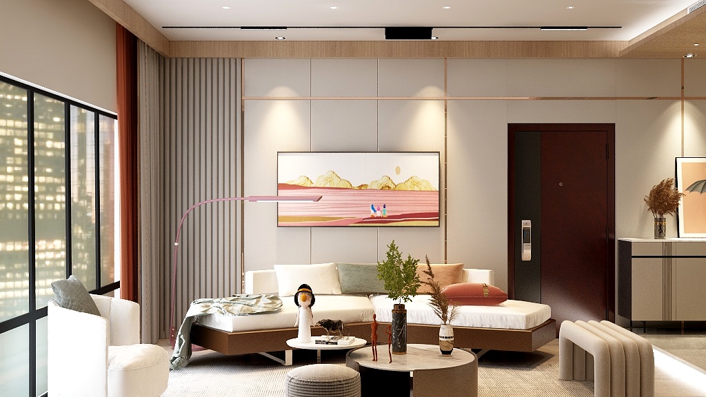 好光设计-客餐厅-轻奢风2022-装修设计方案