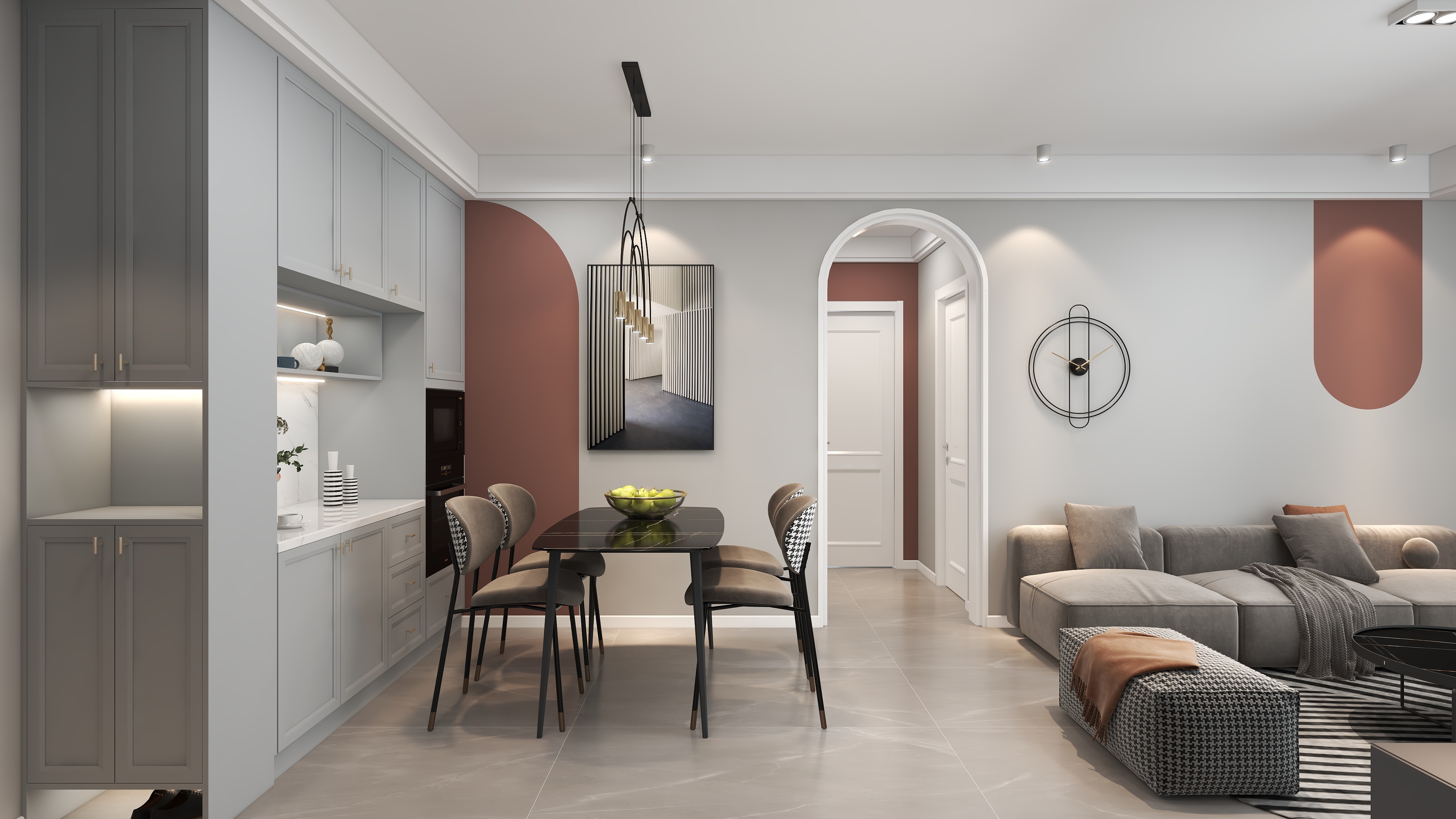 羽非设计-北欧网红小复古装修效果图