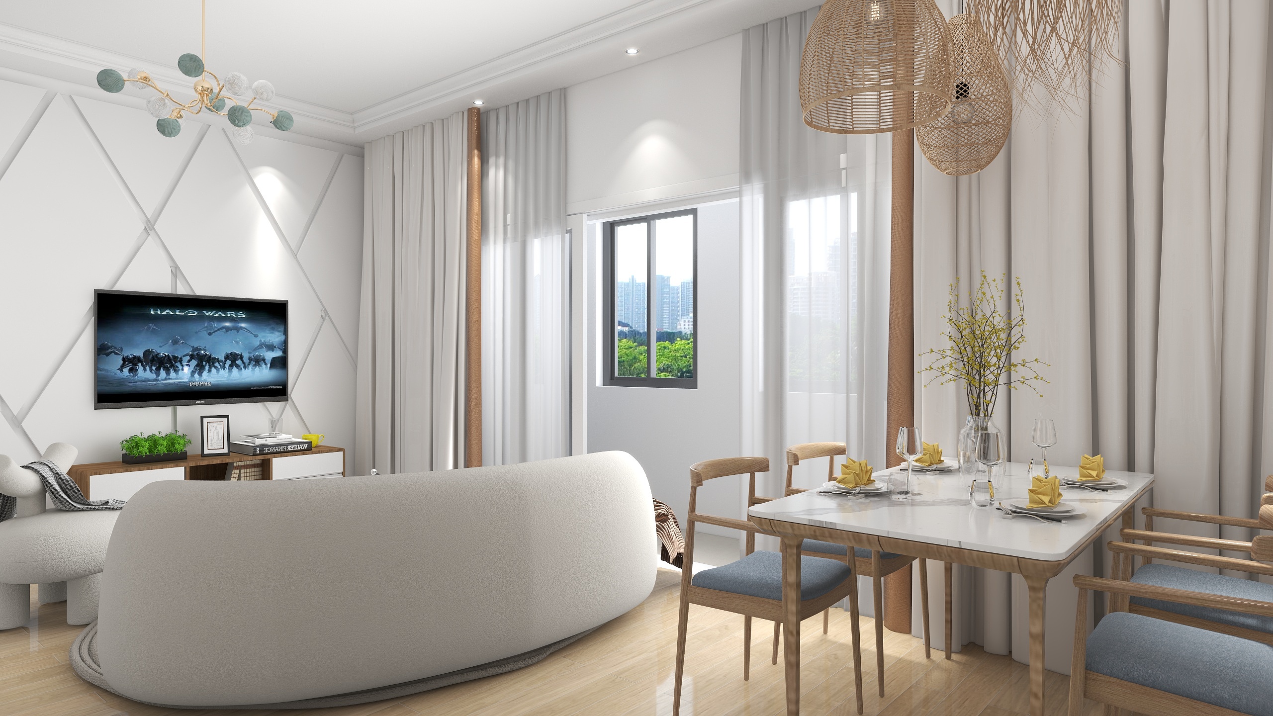 曹务征-瑞和园89.50㎡B户型3室2厅1卫-装修设计方案