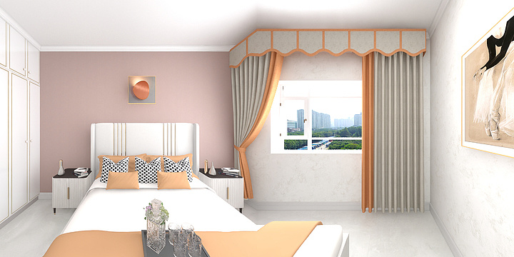 赵天莉-德信海德公园83.00㎡A2’3室2厅1卫1厨-装修设计方案