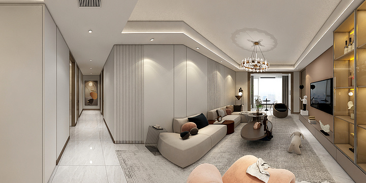 阿立sheji-中央公园 现代轻奢风.dwg-装修设计方案