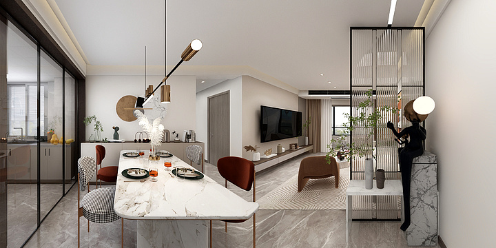 Hi一姑娘-120平米现代-装修设计方案