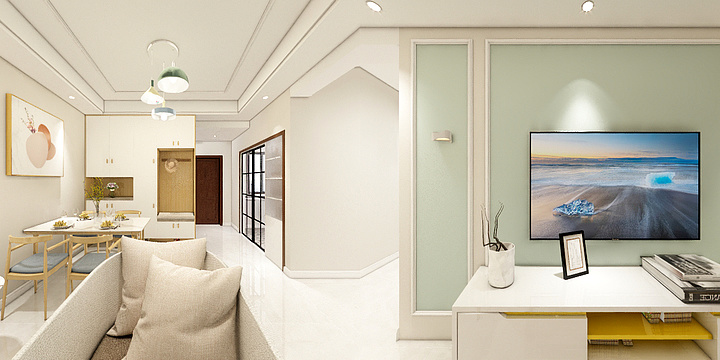 总监设计师徐慧-德信海德公园83.00㎡A2’3室2厅1卫1厨-装修设计方案