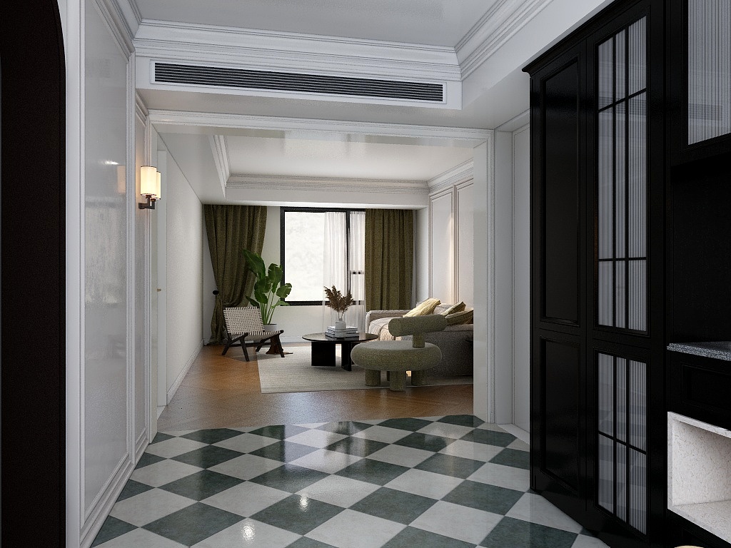 DODO111-128府前龙樾.dwg复古-装修设计方案