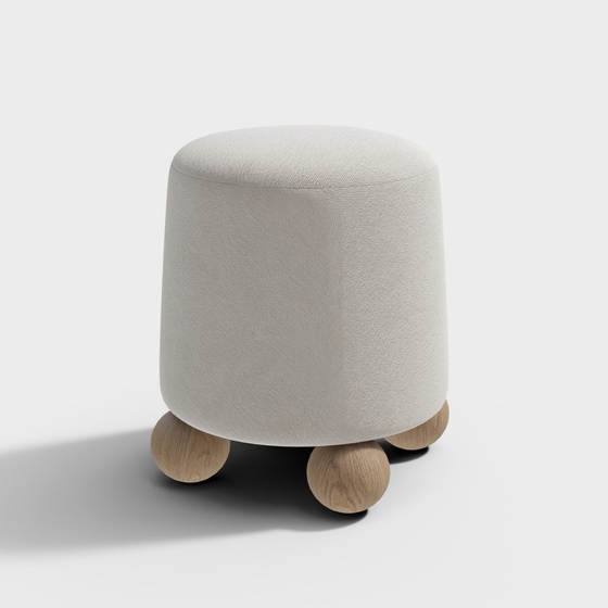 Scandinavian Short Stools,Ottomans & Benches,white