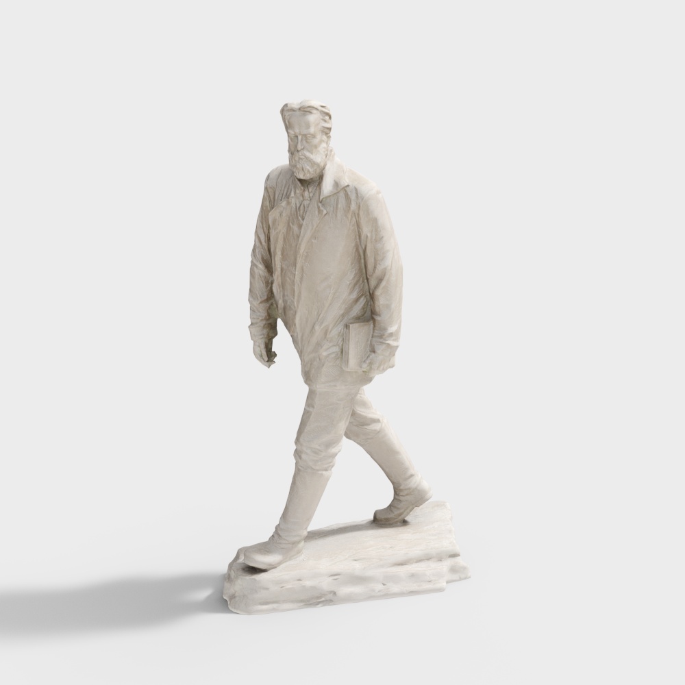 李希霍芬铜像3D模型