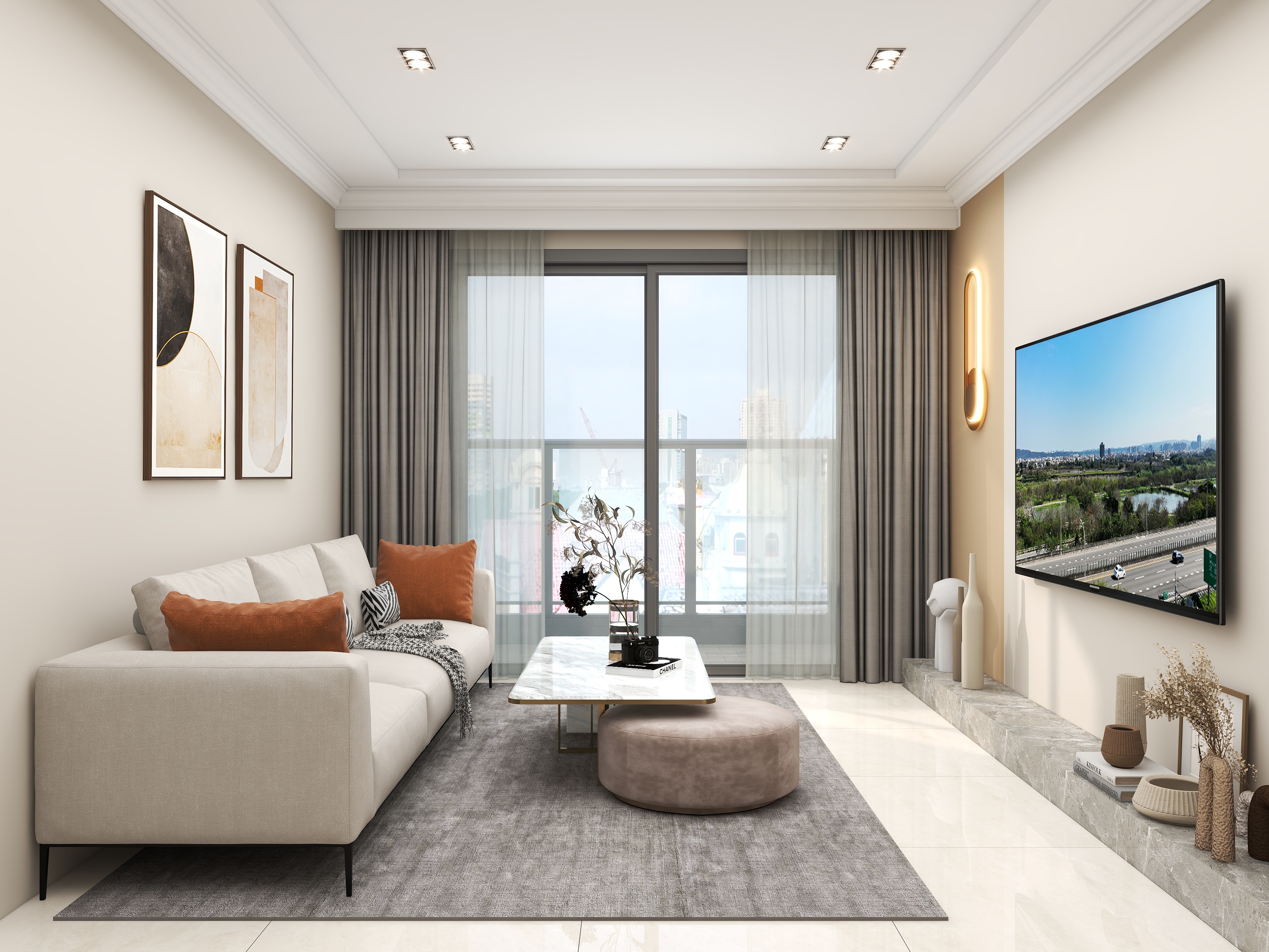 壹诺设计工作室-悦川-当代.B1装修效果图