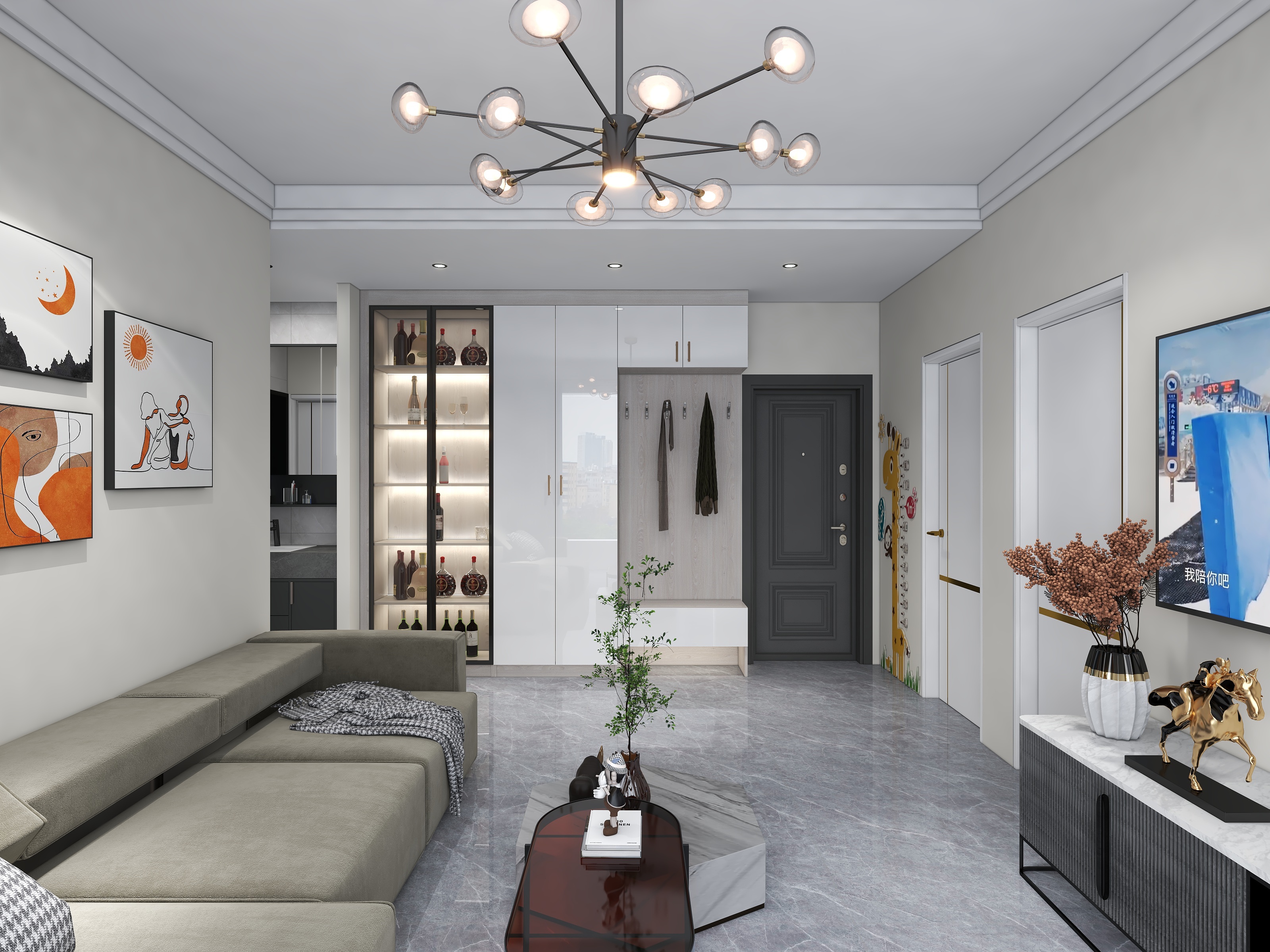 室内装修设计张兵-荣兴天成B2户型方案-装修设计方案