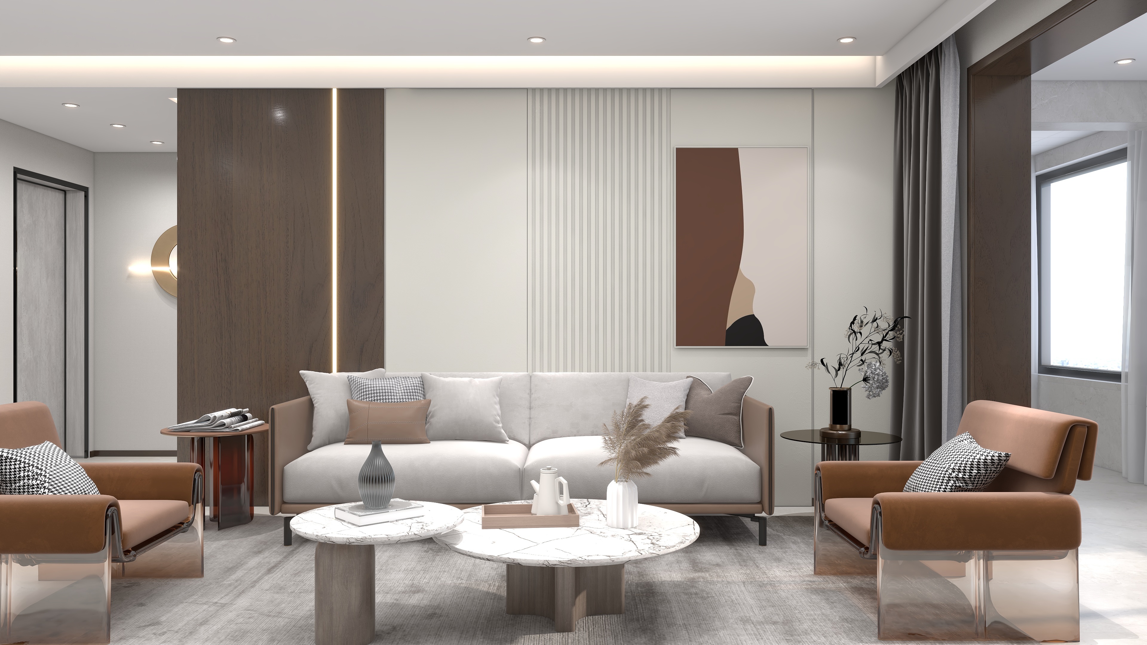 索菲亚整装垣曲店-张燕玲 滨河壹号3单元 160㎡（臻灰）-装修设计方案