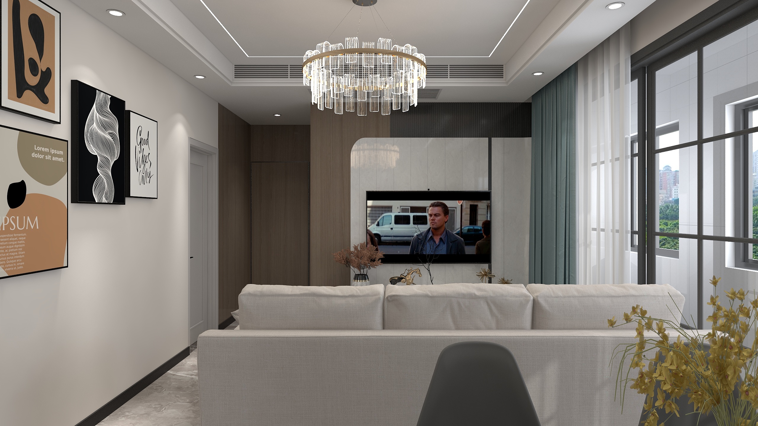 Cinwell聂-瑞和园89.50㎡B户型3室2厅1卫-装修设计方案