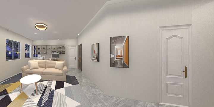 coco精灵-瑞和园89.50㎡B户型3室2厅1卫-装修设计方案