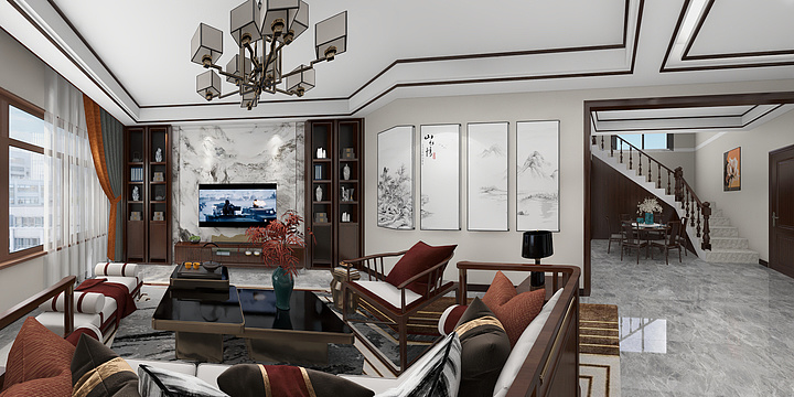 宗世湖-郭家庙  张总 二层中式-装修设计方案