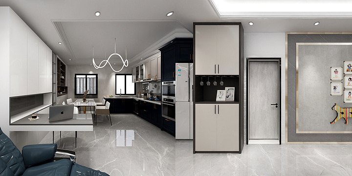 宅未来全屋定制-瑞和园89.50㎡B户型3室2厅1卫-装修设计方案