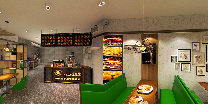 [天基]做一个设计人生的摆渡者-美州汉堡-广东增城东汇城广场店-装修设计方案