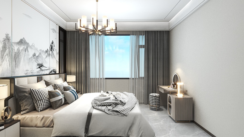 诗玥室内设计工作室-新中式卧室-副本-装修设计方案