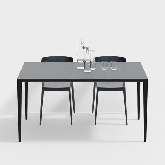 Poliform Modern Minimalist Dining Table 3D Model