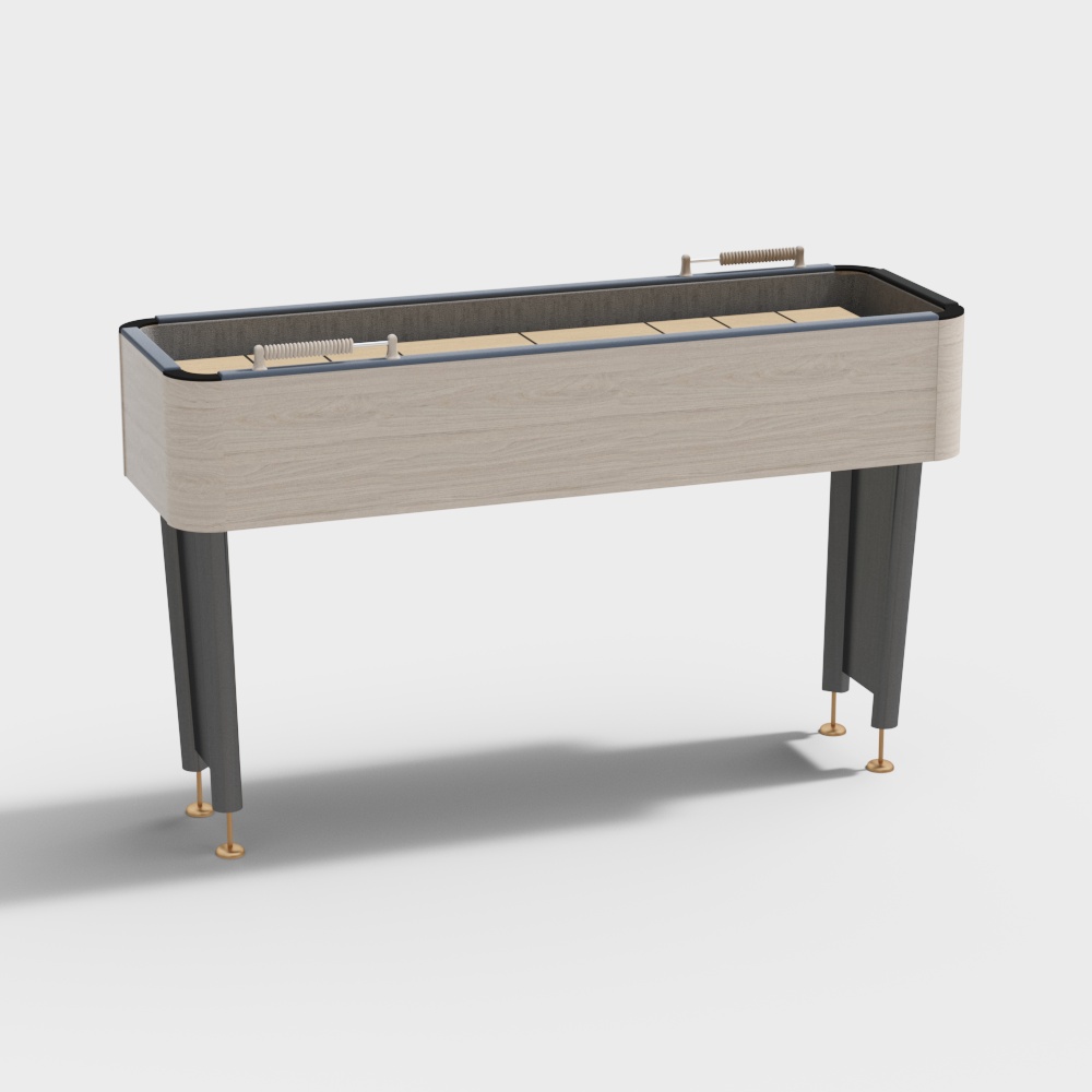 现代桌上冰壶球球桌3D模型