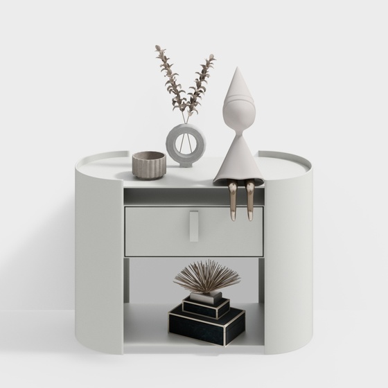 Modern Nightstands,gray