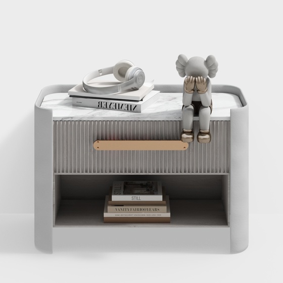 Modern Nightstands,gray